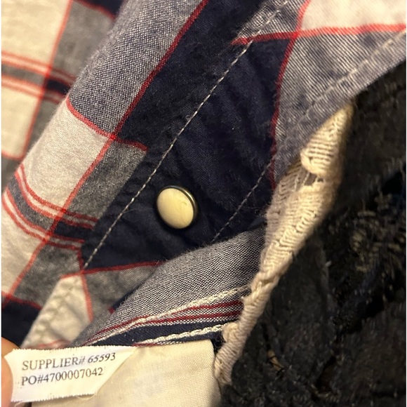 Denim & Supply Ralph Lauren Button Shirt cowgirl girls RL Plaid western snap - Picture 8 of 11